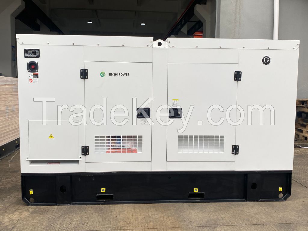 binshi power Ricardo engine 113kva standby electric power generators silent type 6 cylinders water cooled diesel genset  