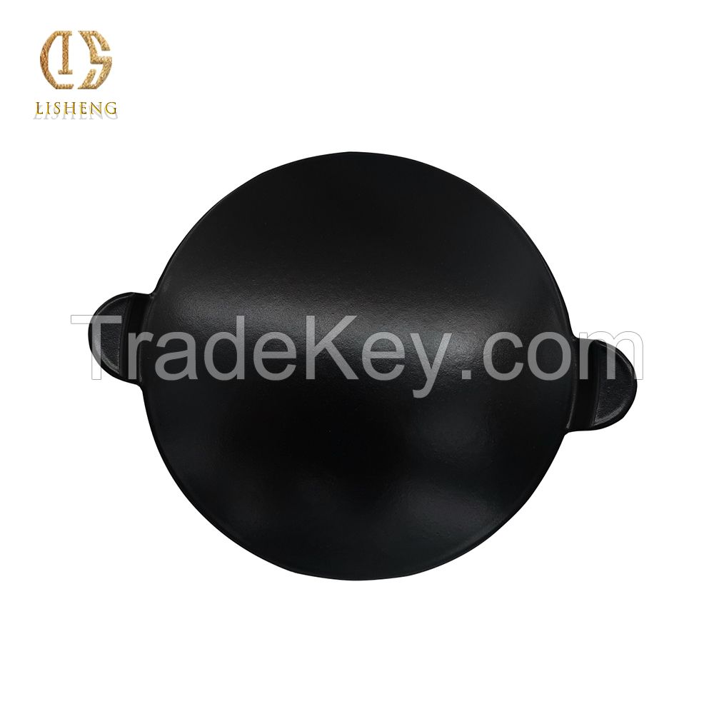 Wholesale High Quality 12-inch Round Glazed Baking Stone with Handle