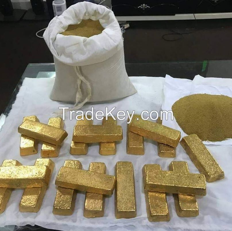 Gold Dust , Nuggets And Gold Dore And Bullion Bars. 