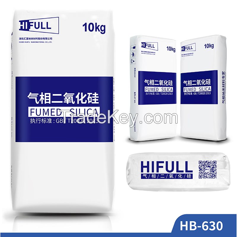 HIFULL Industrial Grade SiO2 Nano Silica Smoke White Carbon Black HB-630 Hydrophobic Fumed Silica Powder Reinforcing Agent
