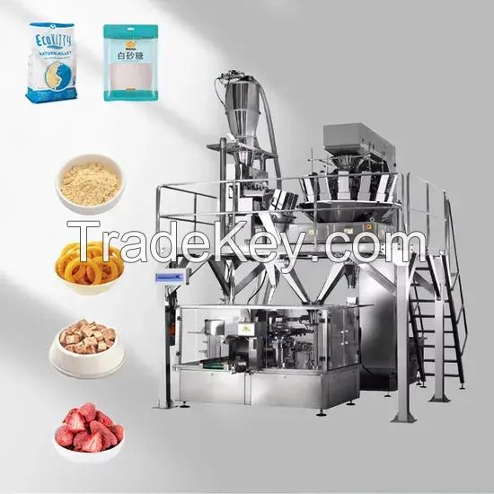 Premade Pouch Zipper Bag Packaging Machine Doypack Frozen Food Shrimp