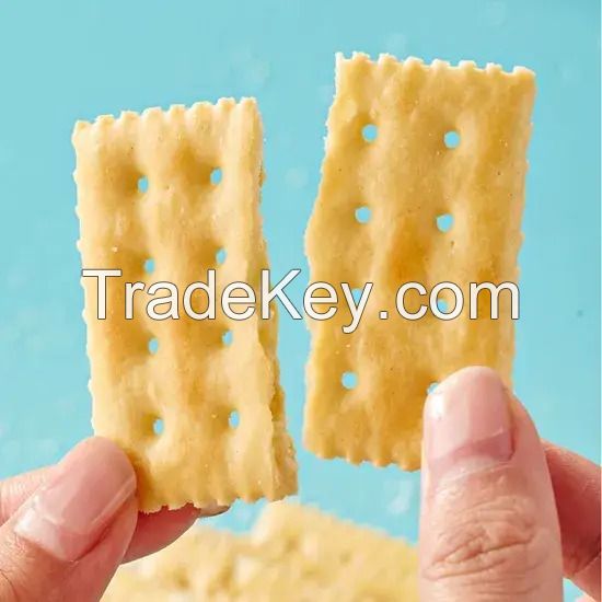 Wholesale Hot Selling Soda Biscuits Sea Salt Flavor Customized Biscuits Low Sugar Healthy Biscuits Snacks