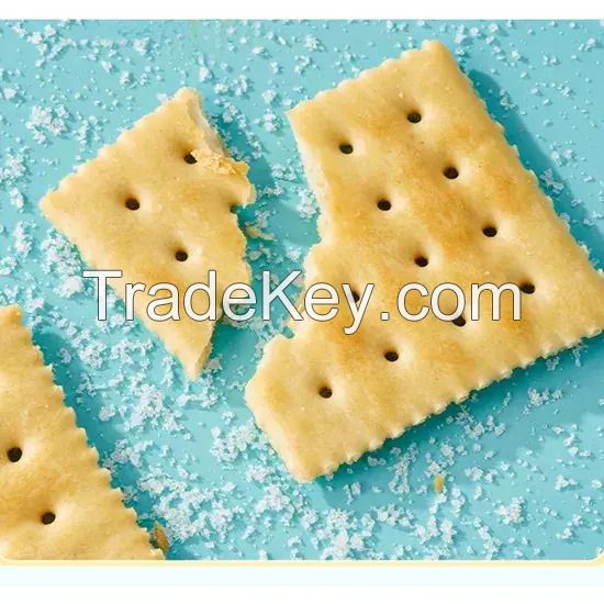 Wholesale Hot Selling Soda Biscuits Sea Salt Flavor Customized Biscuits Low Sugar Healthy Biscuits Snacks