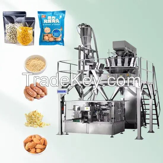 Premade Pouch Zipper Bag Packaging Machine Doypack Frozen Food Shrimp