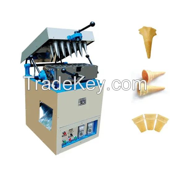 Automatic Waffle Ice Cream Cone Making Machine Waffle Cup Crispy Cone Maker