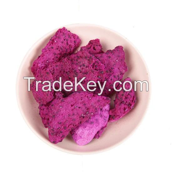 Fd Freeze-Dried Dragon Fruit Slices Dehydrated Ready-to-Eat Casual Snack Chips Bulk Red Heart Dragon Fruit Dried