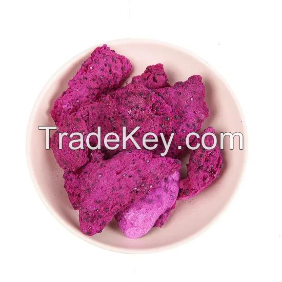 Fd Freeze-Dried Dragon Fruit Slices Dehydrated Ready-to-Eat Casual Snack Chips Bulk Red Heart Dragon Fruit Dried