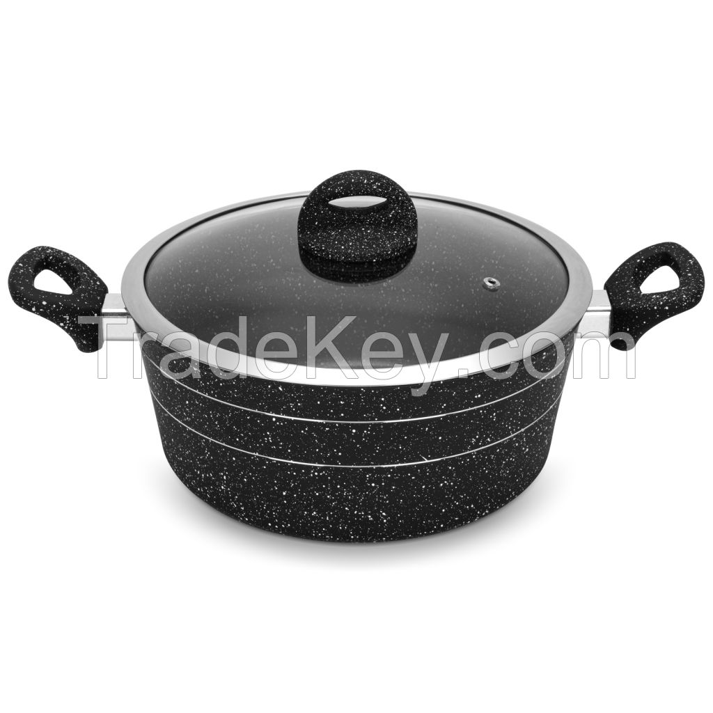 20cm Forged Aluminium Non-stick Casserole With Lid