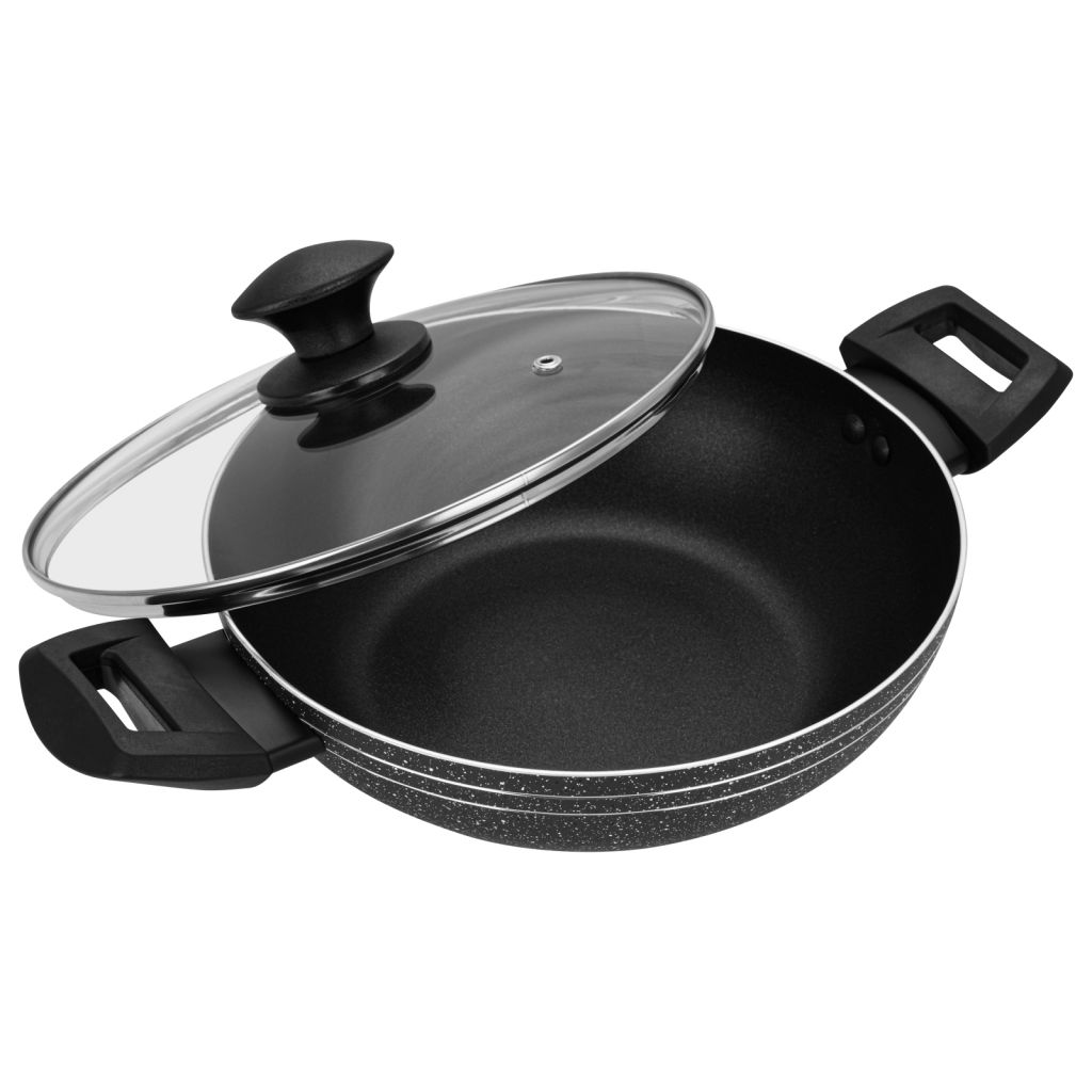 28cm Press Aluminium Non-stick Wokpan With Lid