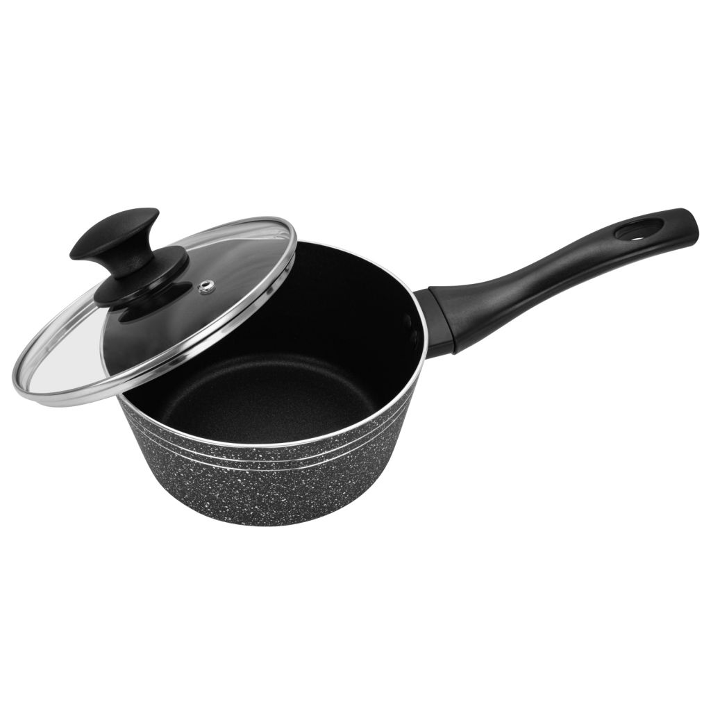 18cm Press Aluminium Non-stick Sausepan With Lid