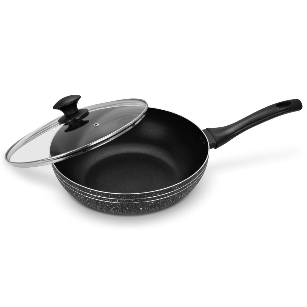 28cm Press Aluminium Non-stick Wokpan With Lid