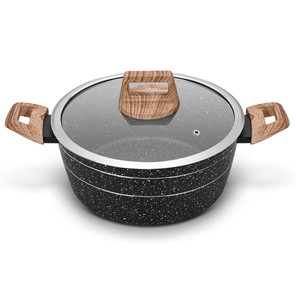 20cm Forged  Aluminium Non-stick Casserole With Lid