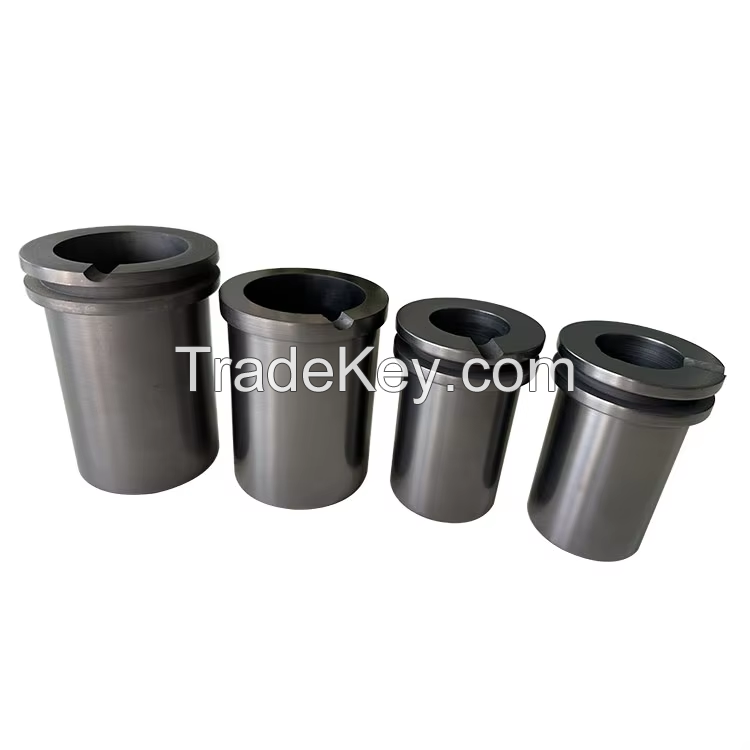 Customize small high purity graphite crucibles metal casting graphite crucible for sale