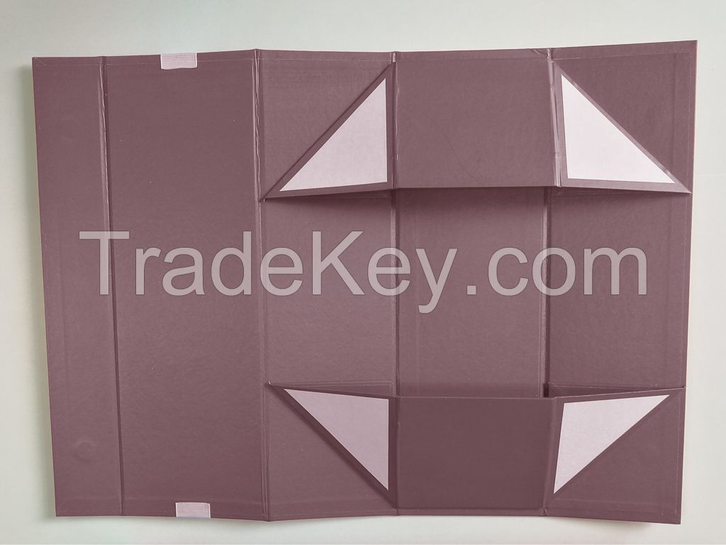 gift paper flower foldable box with ribbon