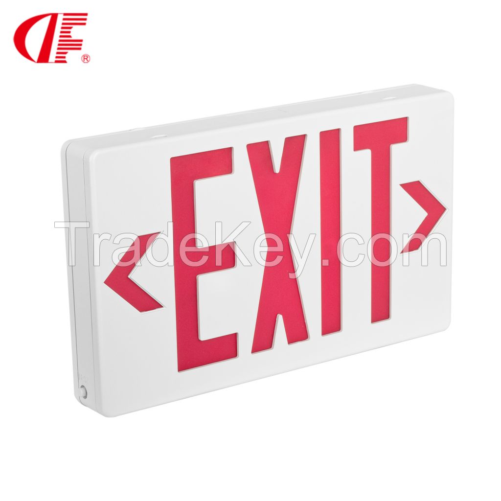 UL Listed LED Emergency Light with Exit Sign and Rechargeable Battery