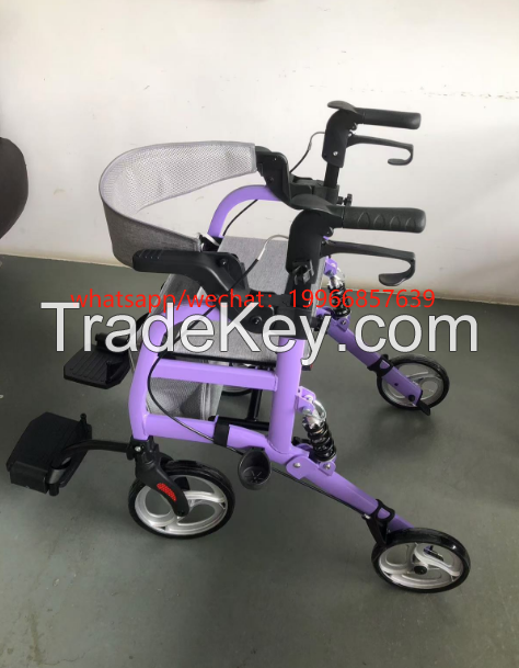 Outdoor 4 Wheels Aluminum Rollator Walker