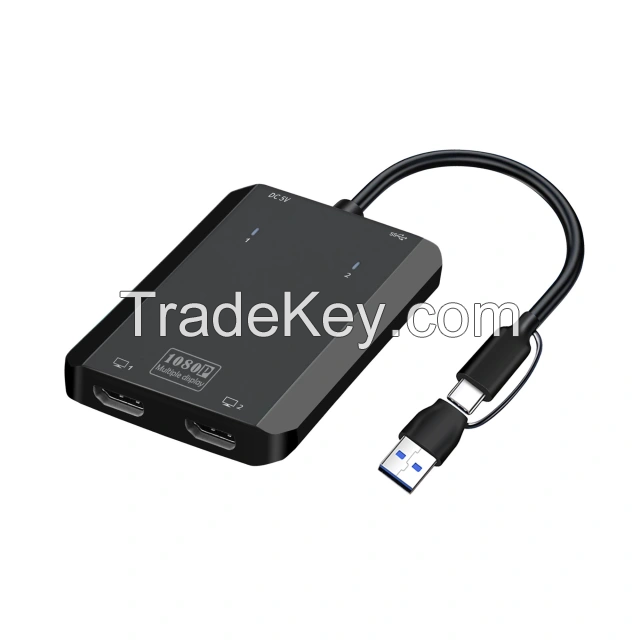 HD00008 | USB 3.0 and C to Dual HDMI (PC/Mac)