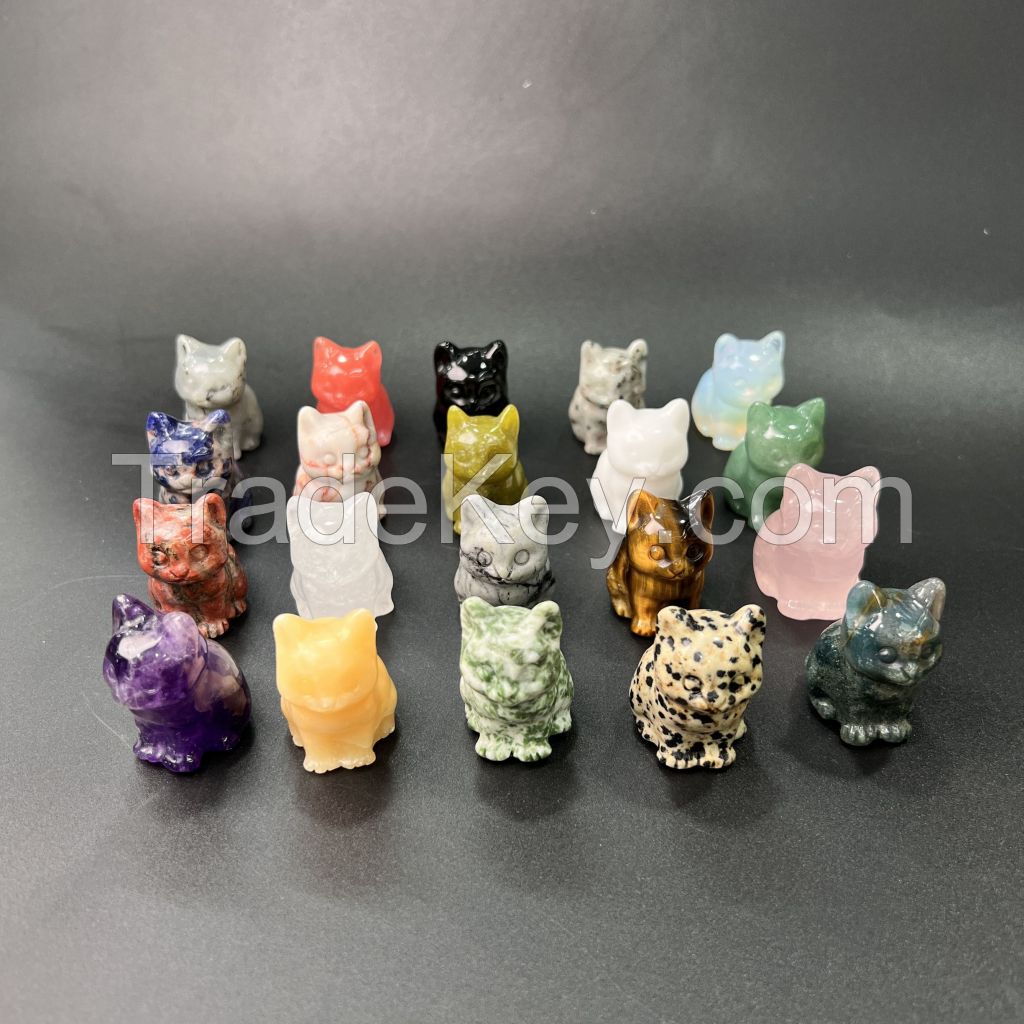 Semi Precious Stones Statuettes