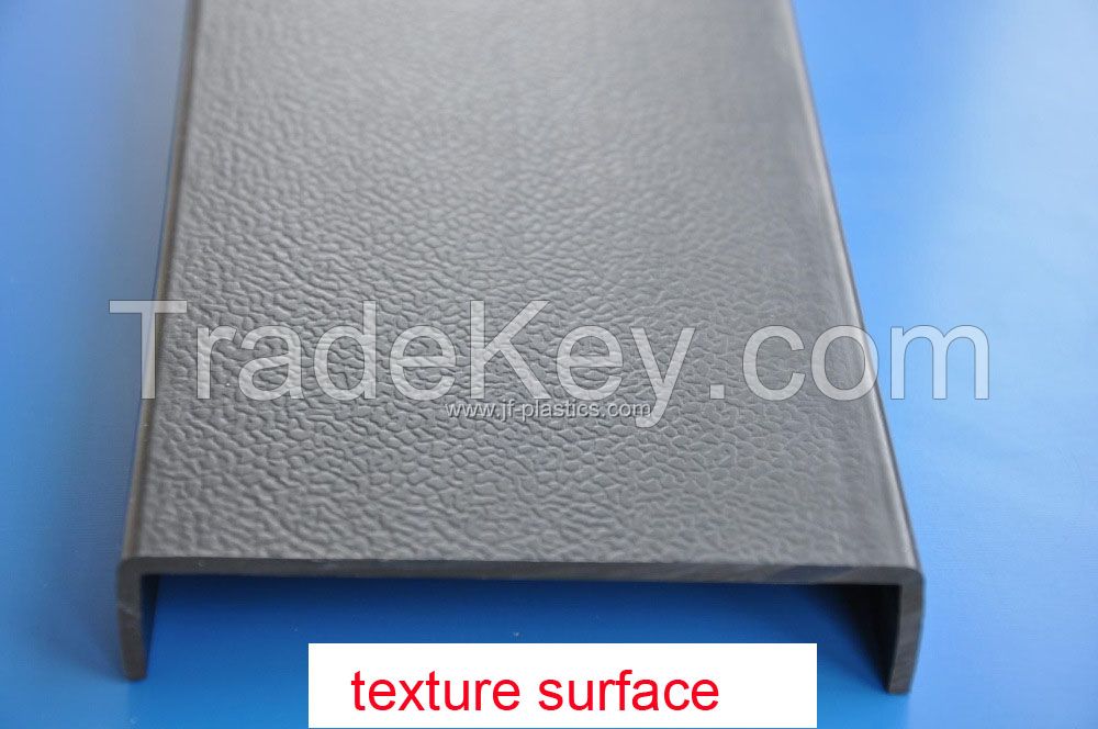 CO-EXTRUSION PLASTIC PROFILE, DECIRATUVE TEXTURE SURFACE 