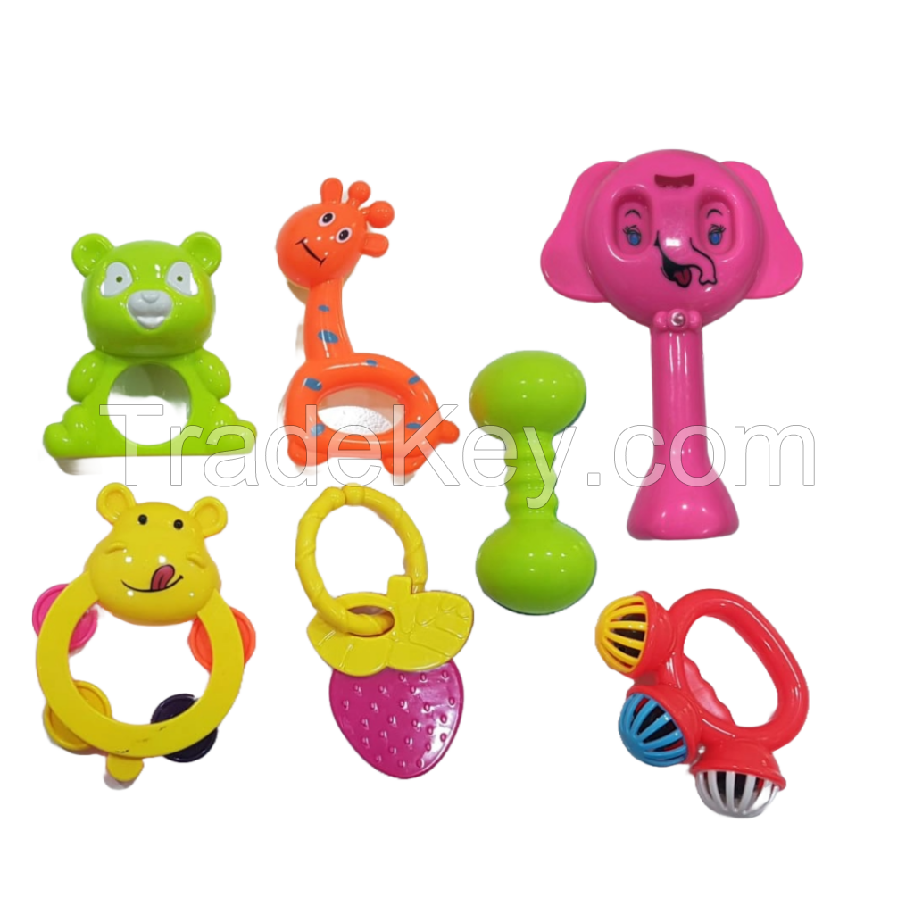 Set Of 7 Pc Rattle Toys For Babies