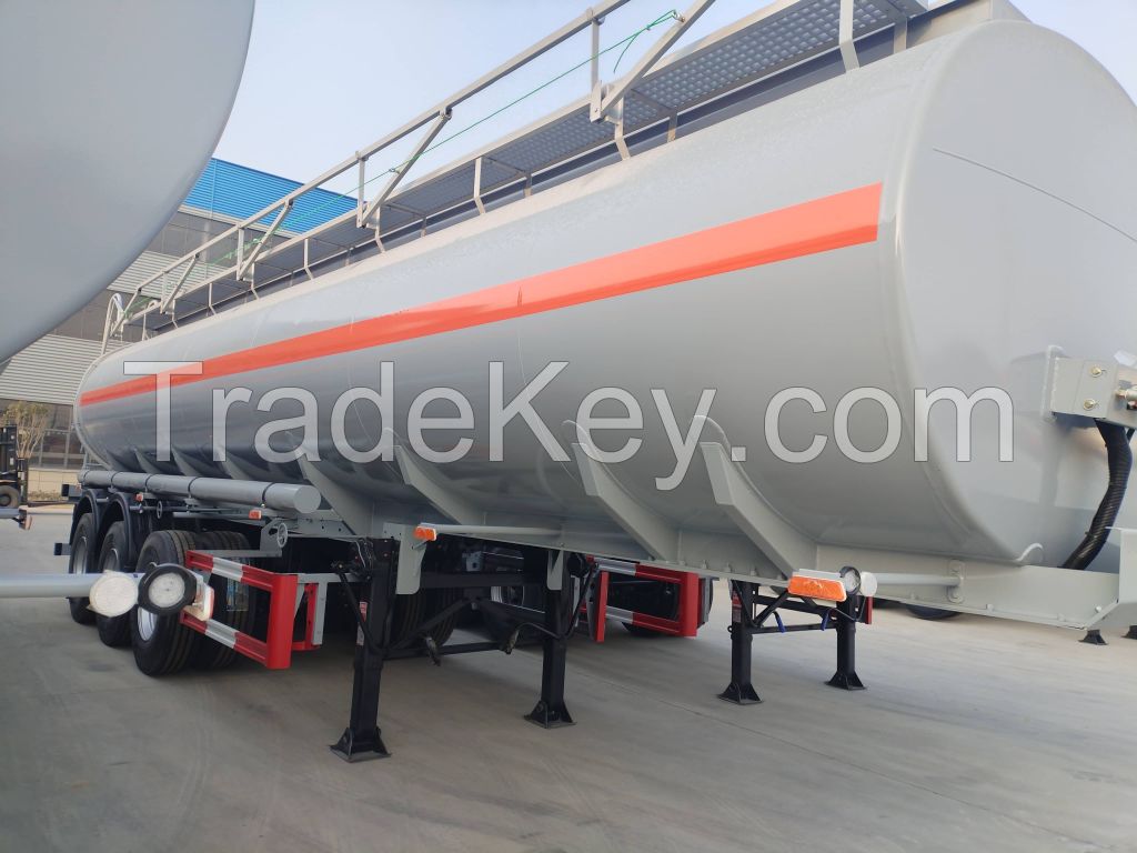 Chemical Tank 3 Axles Hydrochloric Acid Transport Semi Trailer Tanker