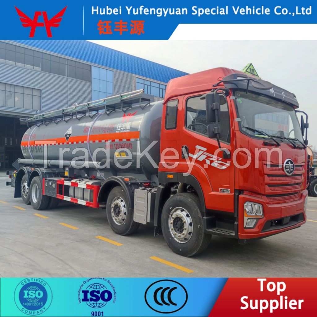 Sulfuric Acid 40000L Capacity Tank Truck 8X4 Chemical Liquid Tanker Truck 