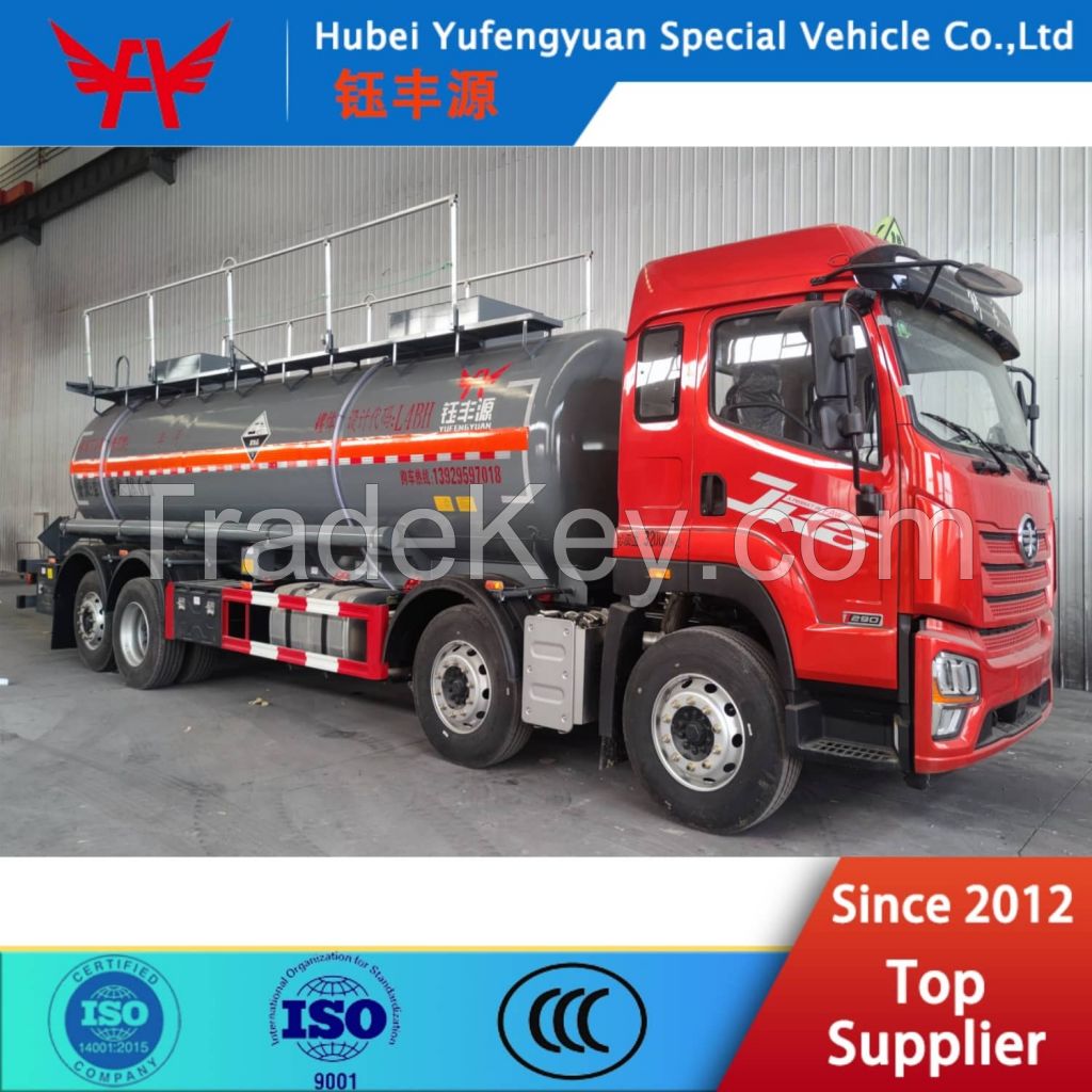 Chemical Tanker Sulfuric Acid Tanker Truck Trailer 3 Axle Tank Semi Trailer