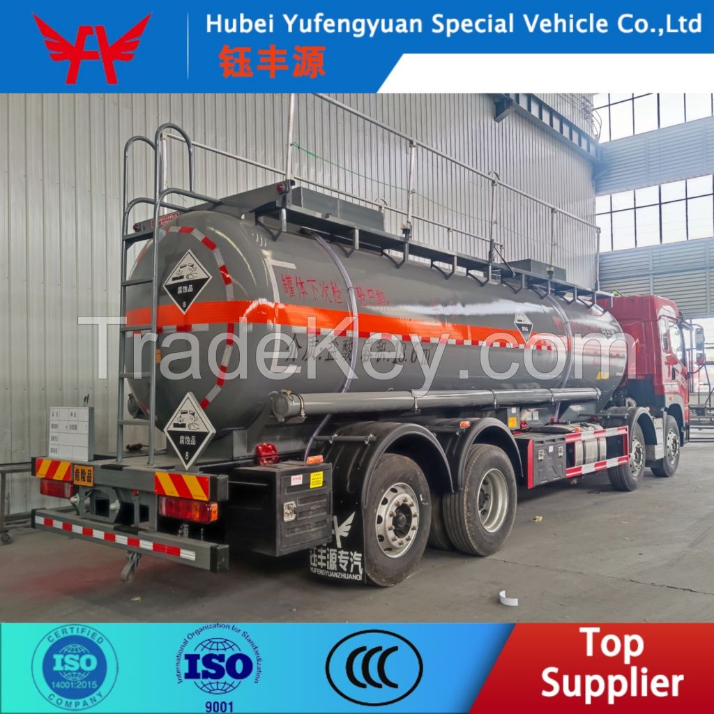 Sulfuric Acid Tanker 3 Axle 30000-45000L Acid Tank Trailer Liquid