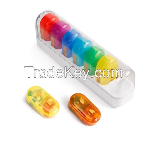 Weekly Pill Box Portable Pill Case Custom Logo