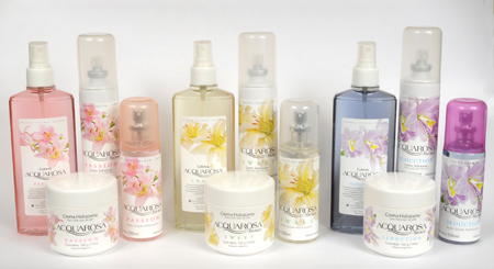 Skin care range Acquarosa Secret for women