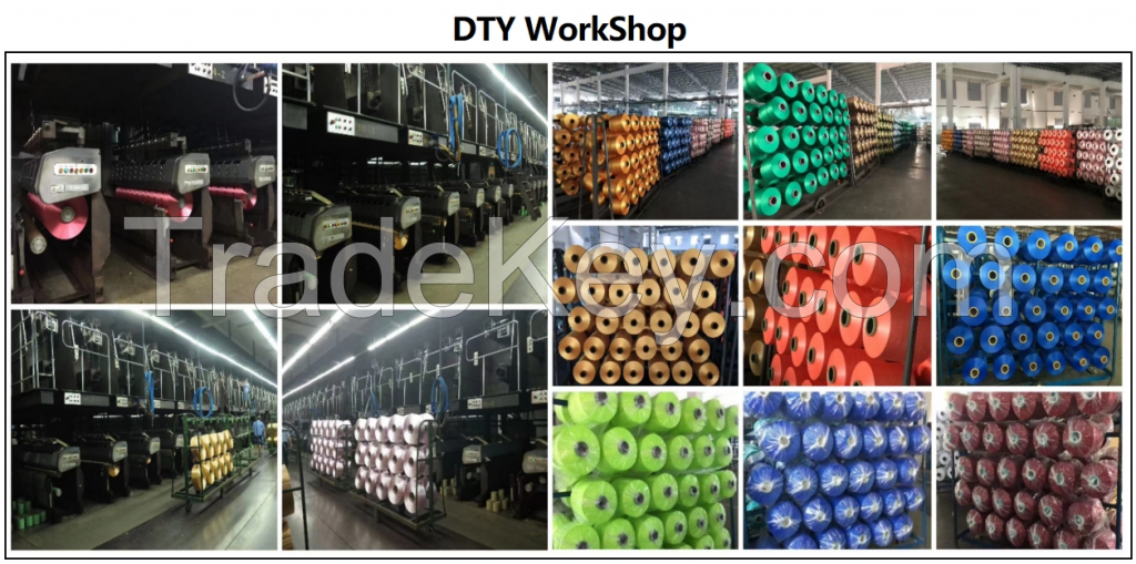 OKEO-TEX Polyester Dope Dyed Filament Yarn DTY 100D/144F SD SIM