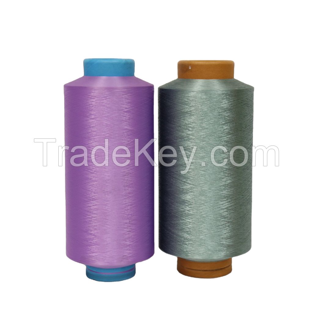 Microfiber Yarn PES Dope Dyed DTY 150D/288F SD SIM LIM for Velvet Fabric 
