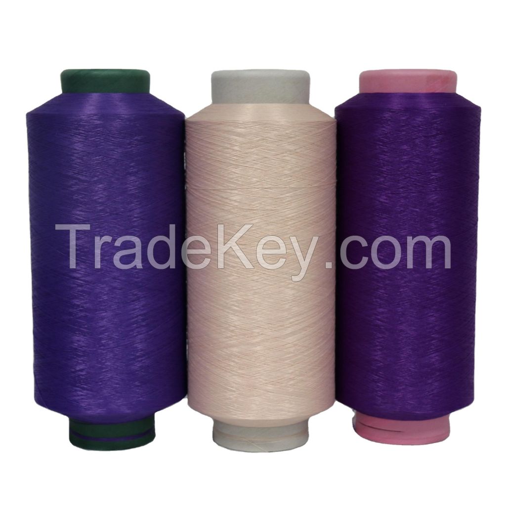 Microfiber Yarn PES Dope Dyed DTY 150D/288F SD SIM LIM for Velvet Fabric 