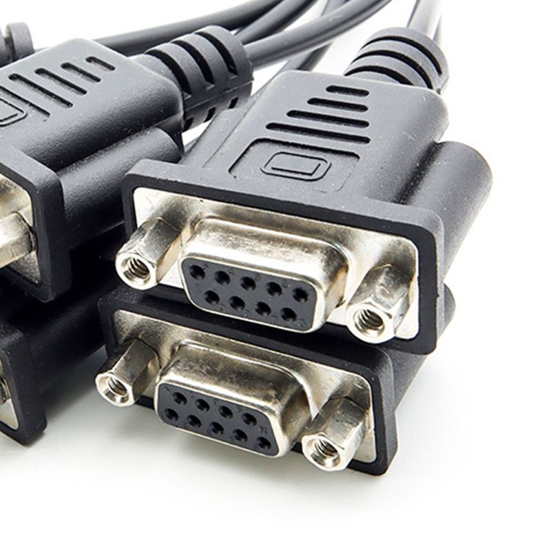 RJ7110 Harness Wire Cable DB9 industrial control equipment cable Front riveted nut D-SUB RS232 serial cable