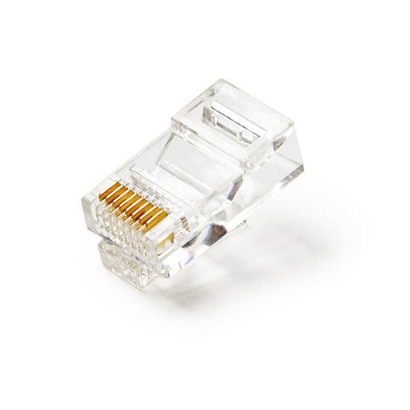 B11040 Cat5e Non-Shielded Gold-Plated RJ45 Crystal Head with 8P8C Triangular Chip