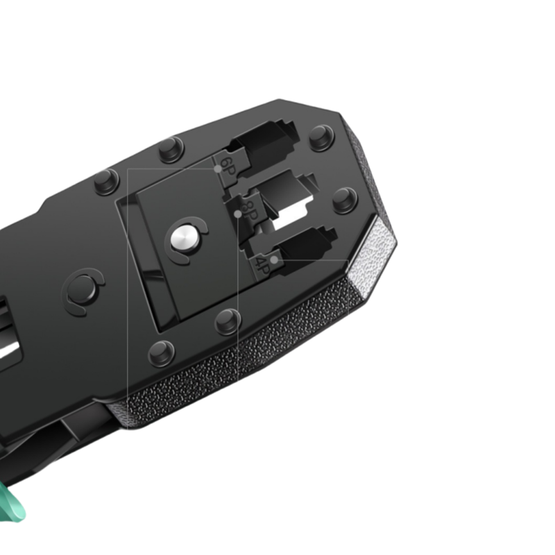 B11052 Dual/Triple-Function Crimping Tool for Network and Telephone Wires, Universal 8P/6P/4P Crimping Tool