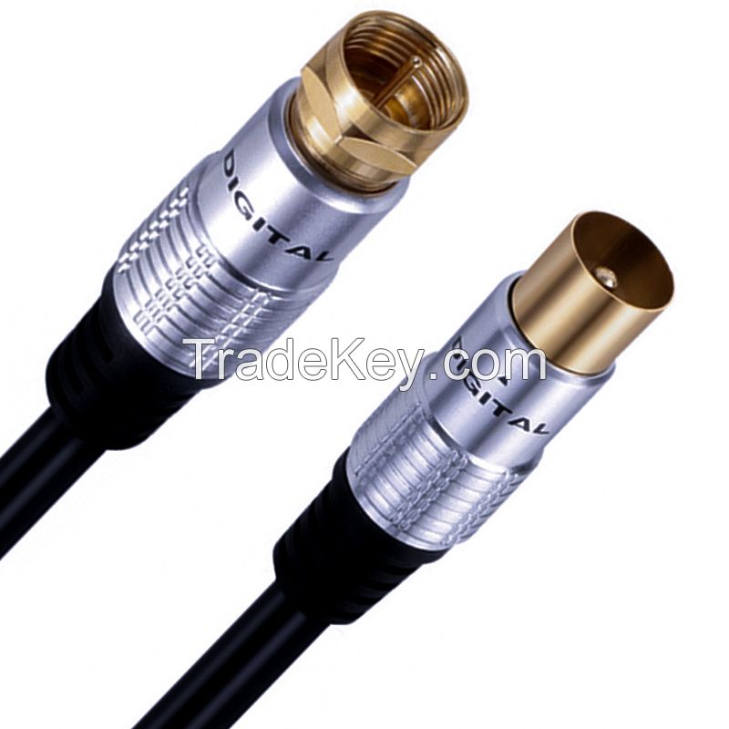 F-Type TV 9.5 Closed Circuit Cable for Cable TV, F-Type RF Cable, Signal TV Cable for High-Definition Video Set-Top Box 