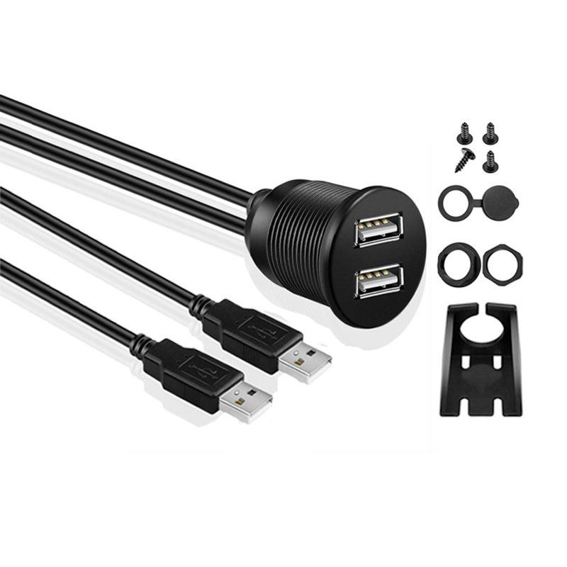 In-vehicle Dual USB Extension Cable GPS Data Cable