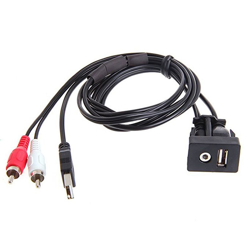 Toyota Camry RAV4 In-vehicle RCA USB Extension Cable