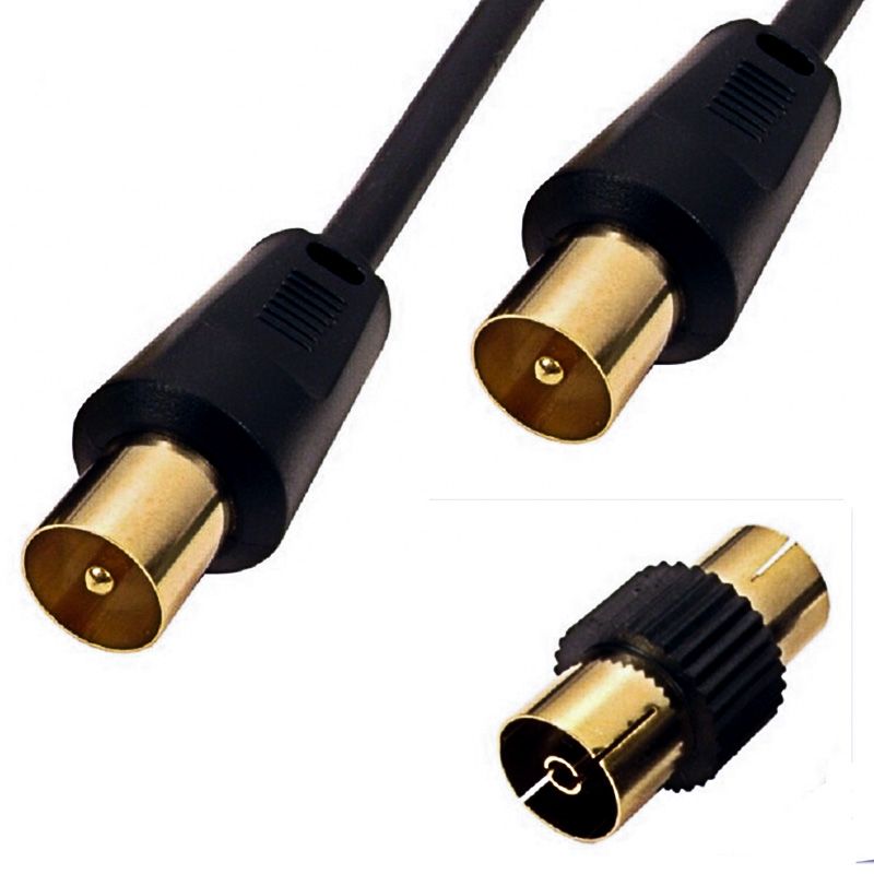TV9.5 Male-to-Male Gold-Plated High-definition Cable TV Cable, Closed Circuit TV Signal Cable, RF Coaxial Cable
