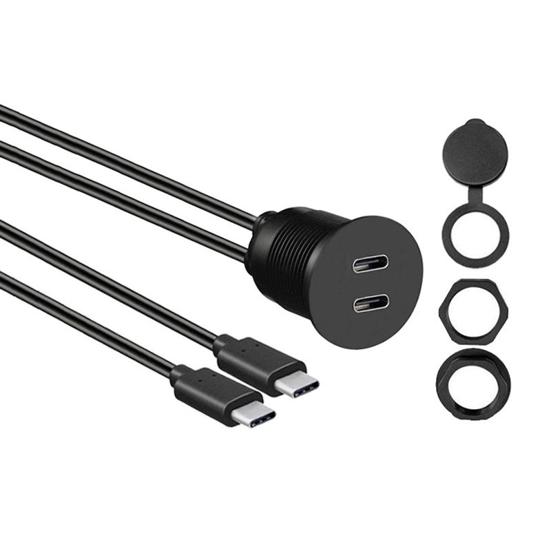 Dual USB-C 3.1 Data Cable for Vehicles, Boats and Motorcycles