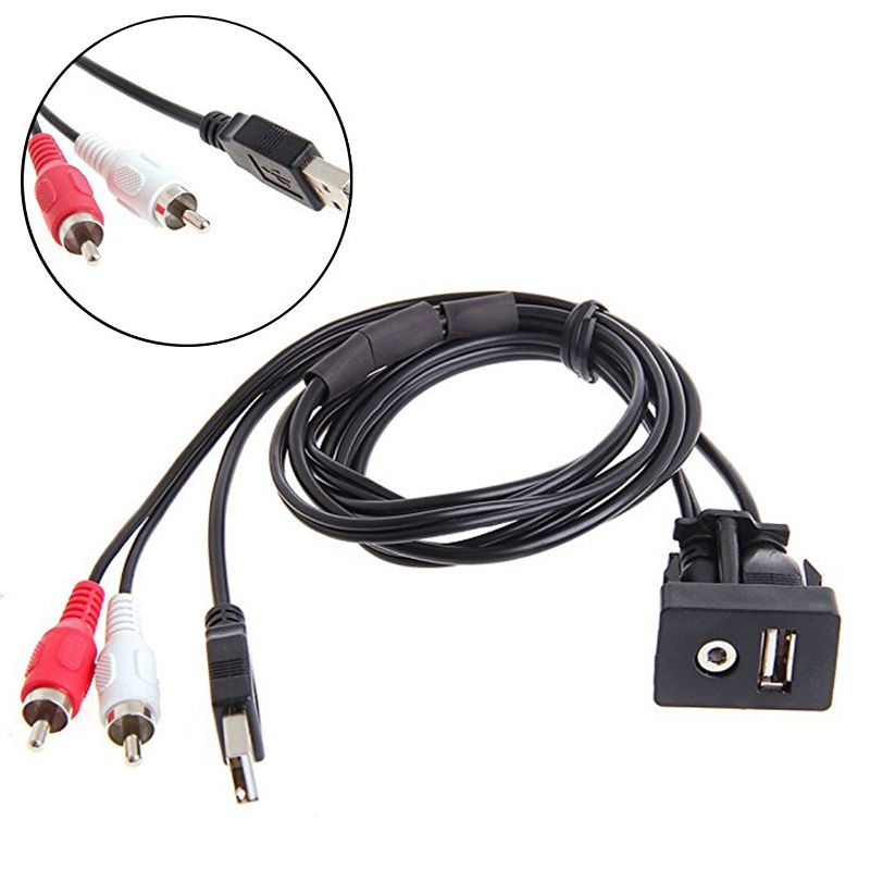 Toyota Camry RAV4 In-vehicle RCA USB Extension Cable