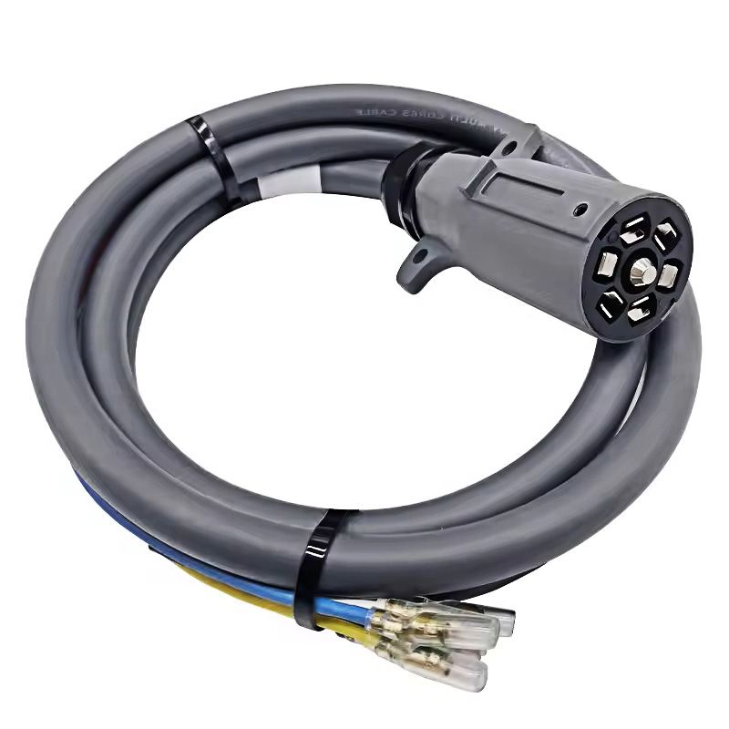 Waterproof 4-pin Automotive Coil Trailer Wiring Harness Produced by Customized Cable Assembly Supplier