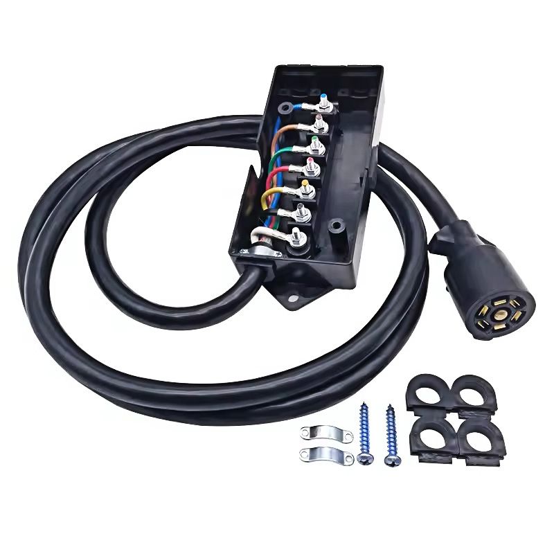 Waterproof 4-pin Automotive Coil Trailer Wiring Harness Produced by Customized Cable Assembly Supplier