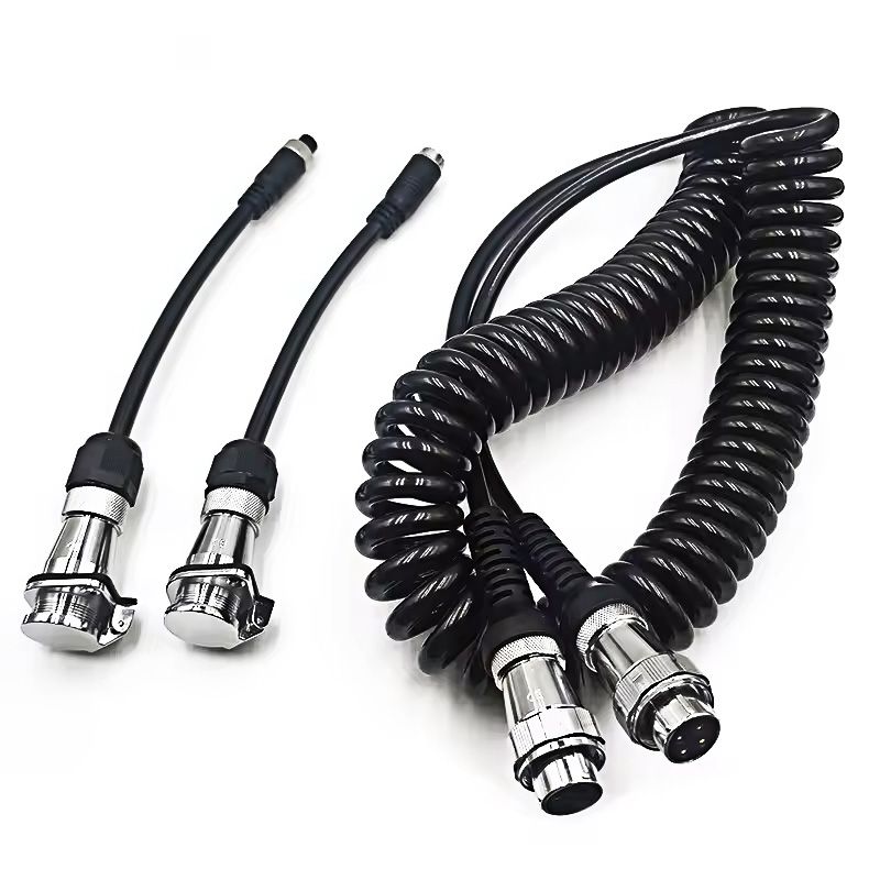 Waterproof 4-pin Automotive Coil Trailer Wiring Harness Produced by Customized Cable Assembly Supplier