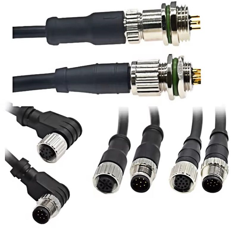 Industrial-grade M12 A-code Multi-pin Waterproof Sensor Connection Cable