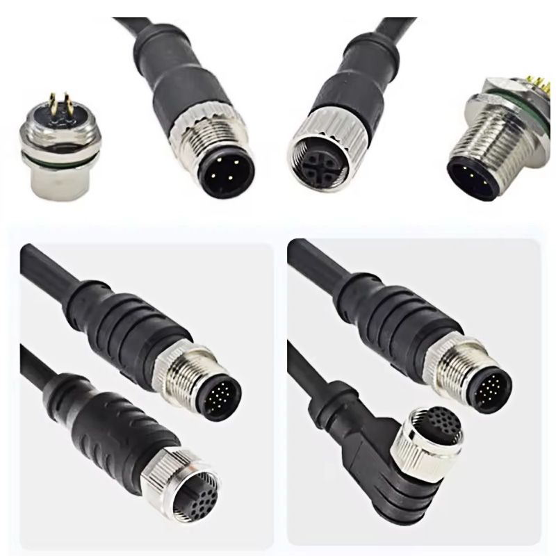 Industrial-grade M12 A-code Multi-pin Waterproof Sensor Connection Cable