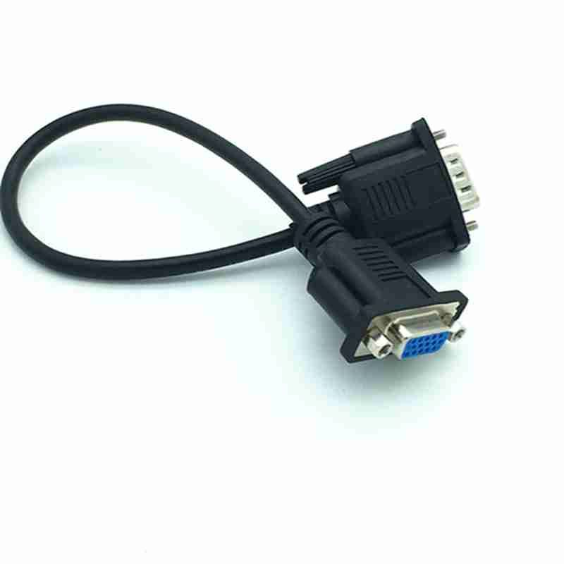 15-core full-point VGA solderless panel short cable-female-to-male extension cable-welded direct-plug VGA screw-connection wiring