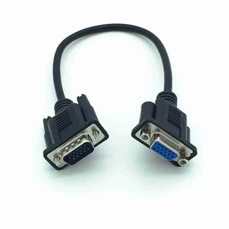 15-core full-point VGA solderless panel short cable-female-to-male extension cable-welded direct-plug VGA screw-connection wiring