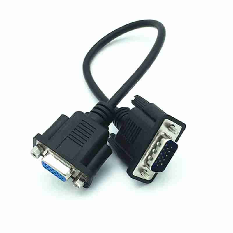 15-core full-point VGA solderless panel short cable-female-to-male extension cable-welded direct-plug VGA screw-connection wiring